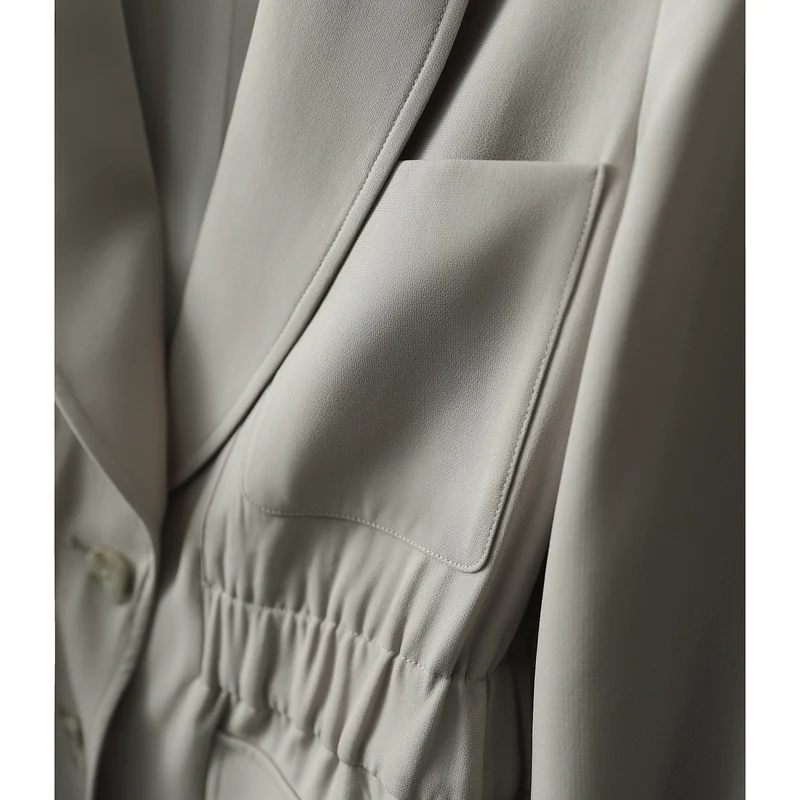 Damen Eleganter Tailored Blazer mit Taschen Drune