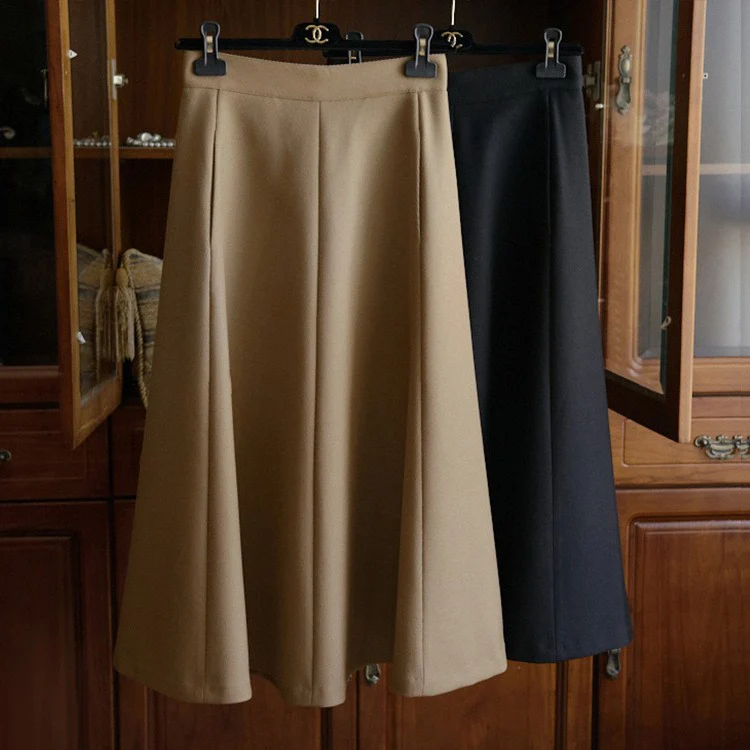 Damen Eleganter, schwingender Midirock Drune