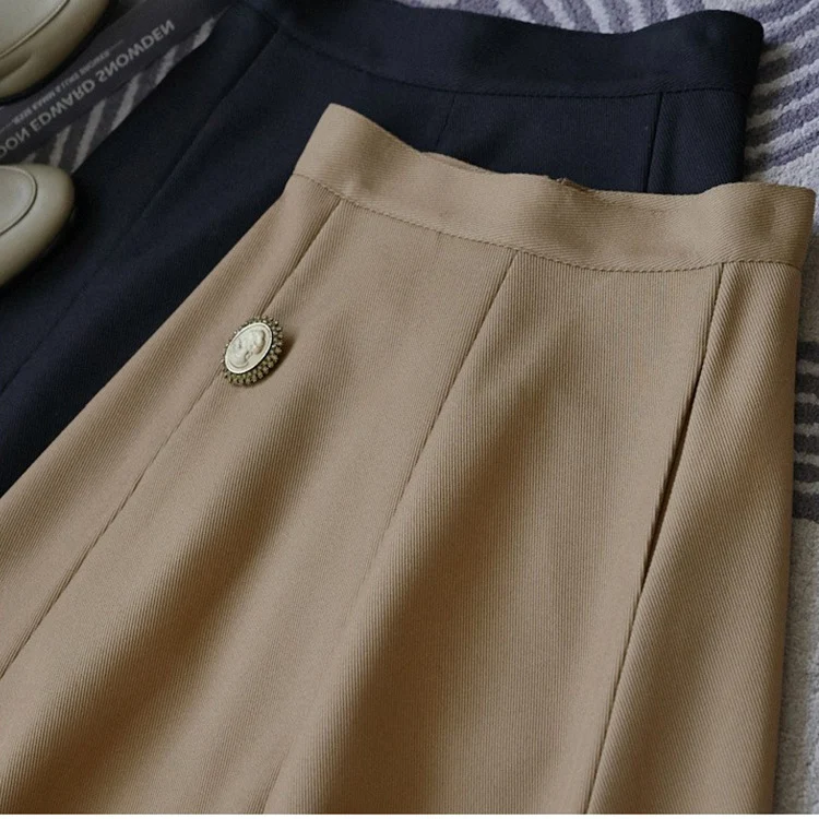 Damen Eleganter, schwingender Midirock Drune