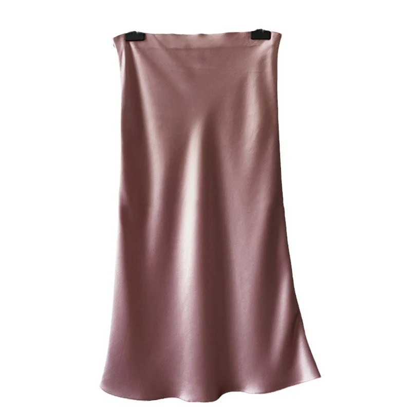 Damen Eleganter Satin-Midirock Drune