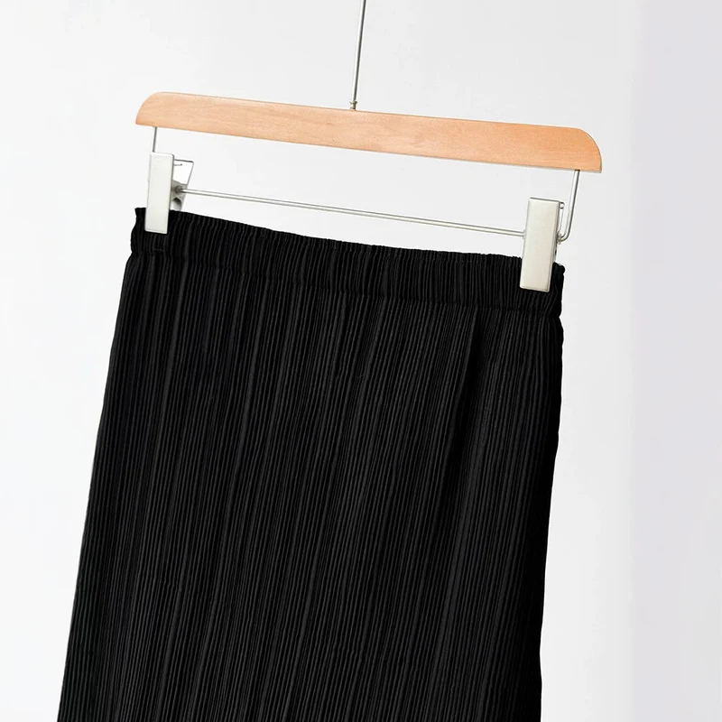 Damen Eleganter Plisseerock mit asymmetrischem Saum Drune