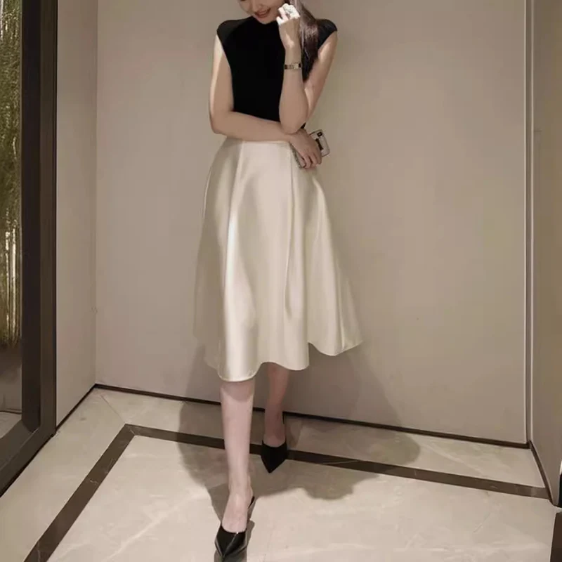 Damen Eleganter Miditüllrock mit schwingendem Saum Drune