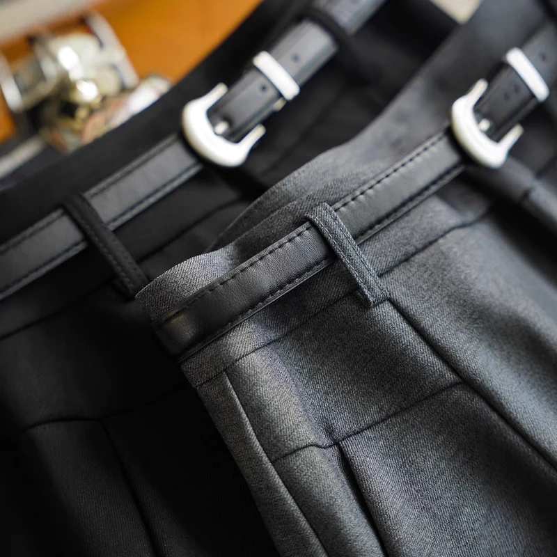 Damen Eleganter Midirock mit Taillengürtel Drune