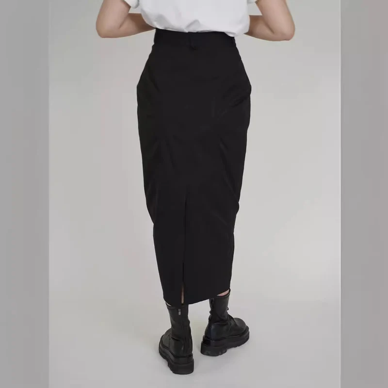 Damen Eleganter Midirock mit innovativem Schnitt Drune