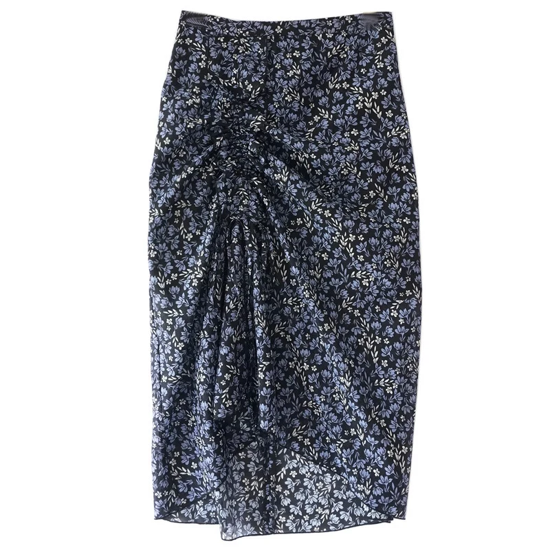 Damen Eleganter Midirock mit drapiertem Design Drune