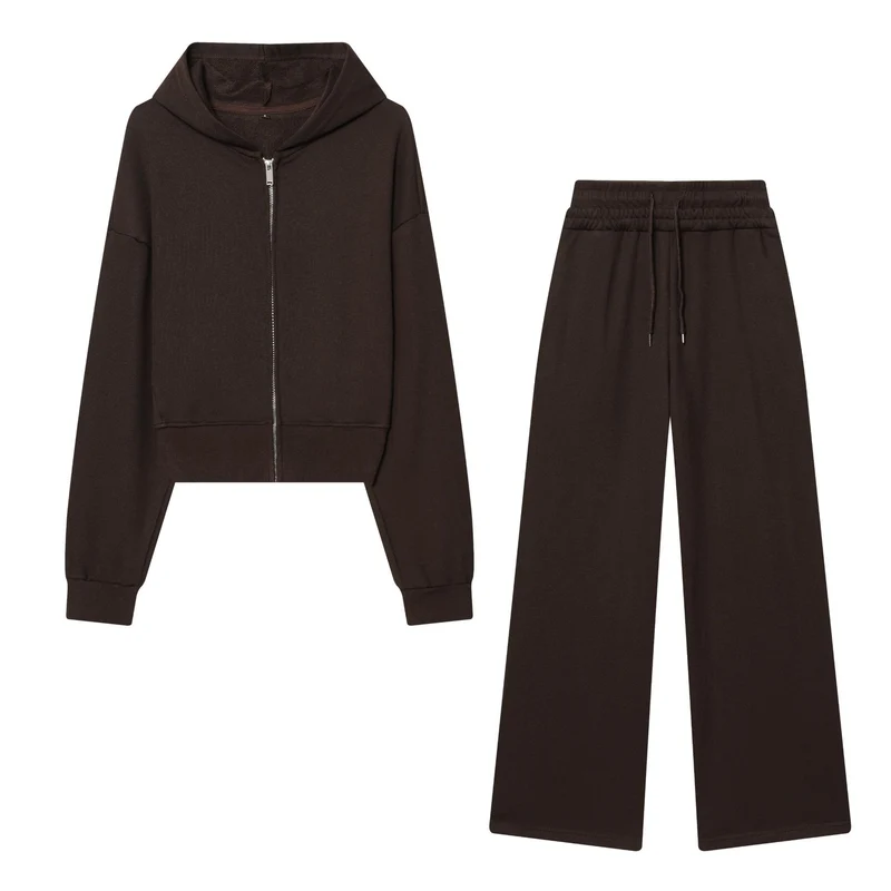 Damen 10+ Cropped Kapuzenjacke mit durchgehendem Reißverschluss und überschnittener Schulter Drune