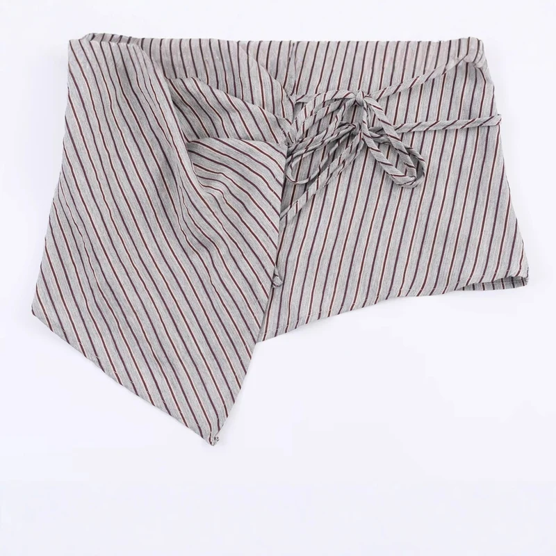 Damen 10+ asymmetrische Wickelbluse mit Tunnelzug, Hemdkragen und langen Ärmeln Drune