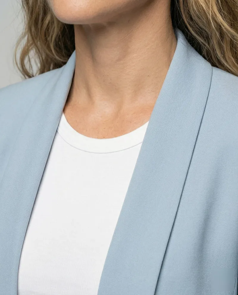 Damen Fließende Schalkante Longblazer