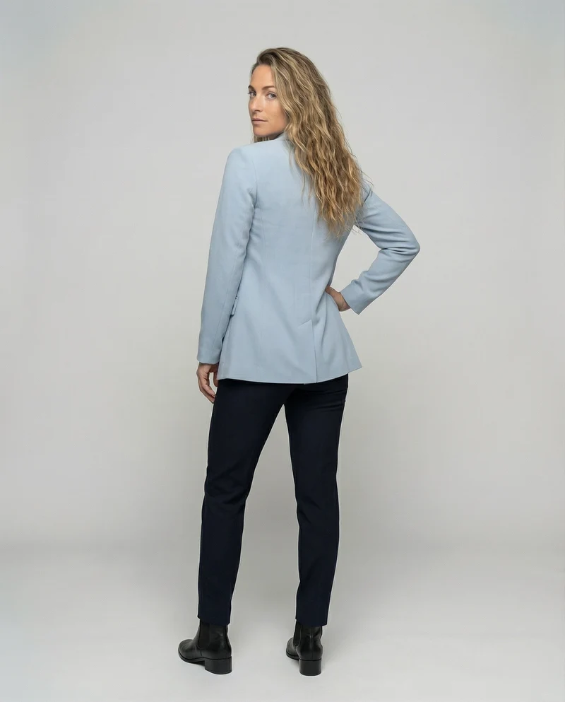 Damen Fließende Schalkante Longblazer