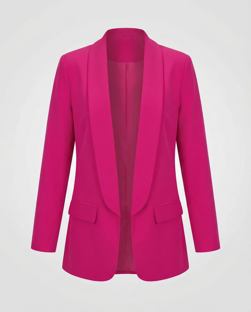 Damen Fließende Schalkante Longblazer