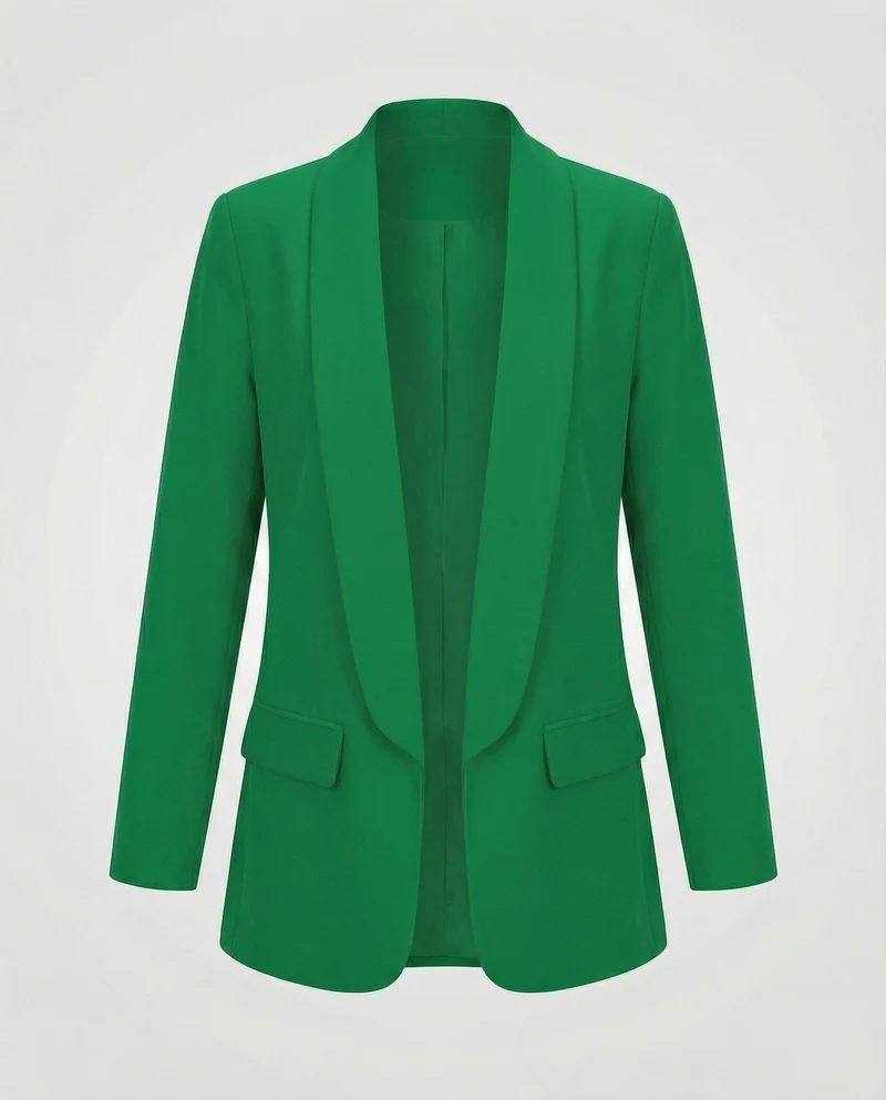 Damen Fließende Schalkante Longblazer