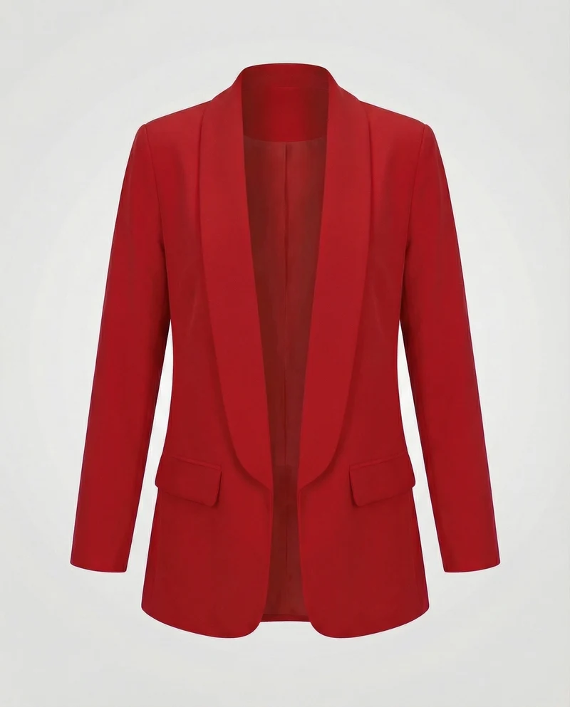 Damen Fließende Schalkante Longblazer