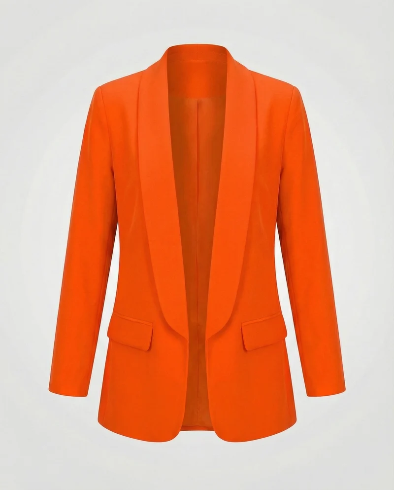 Damen Fließende Schalkante Longblazer