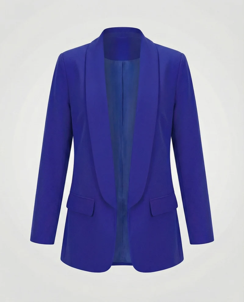 Damen Fließende Schalkante Longblazer