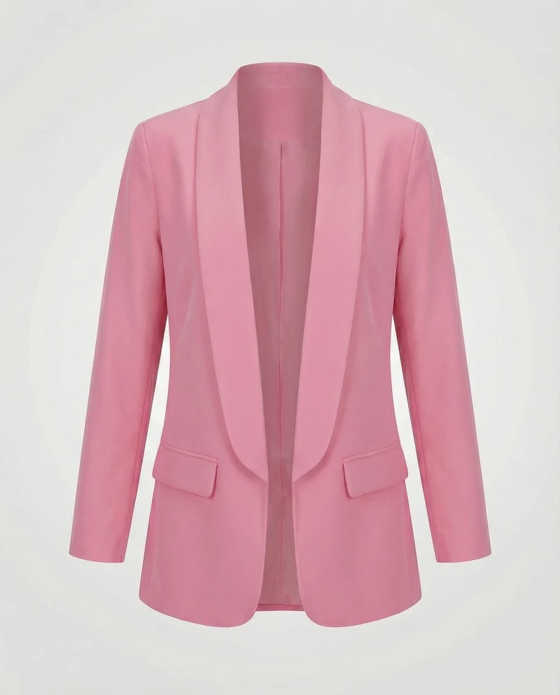 Damen Fließende Schalkante Longblazer