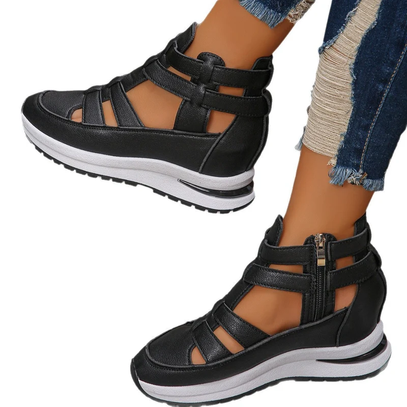 Damen sportive Sneaker-Sandalen mit atmungsaktiven Riemen und rutschfester Sohle Drune