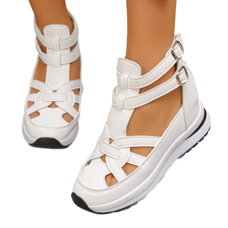 Damen sportive Sneaker-Sandalen mit atmungsaktiven Riemen und rutschfester Sohle Drune