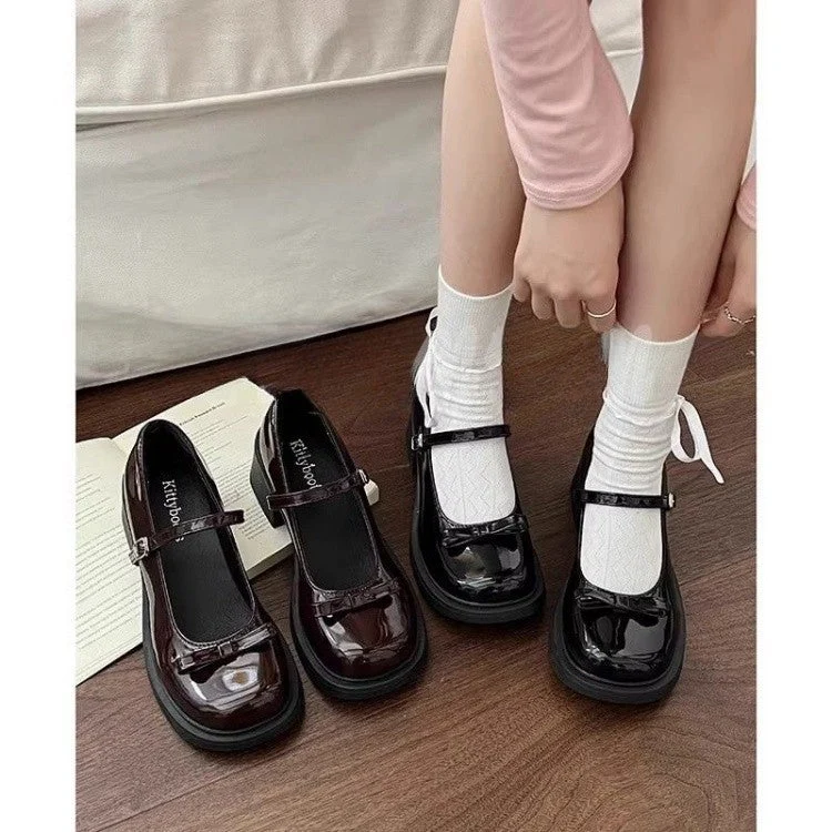Damen Modische Mary Jane Pumps mit auffälliger Schnalle und bequemem Absatz Drune