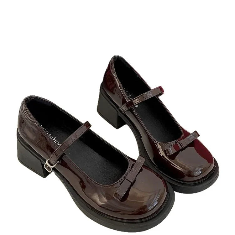 Damen Modische Mary Jane Pumps mit auffälliger Schnalle und bequemem Absatz Drune