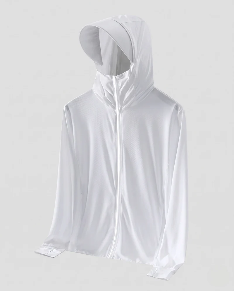 Unisex nan ultraleichte atmungsaktive UV-Schutzjacke mit Kapuze und kühlender Technologie Drune