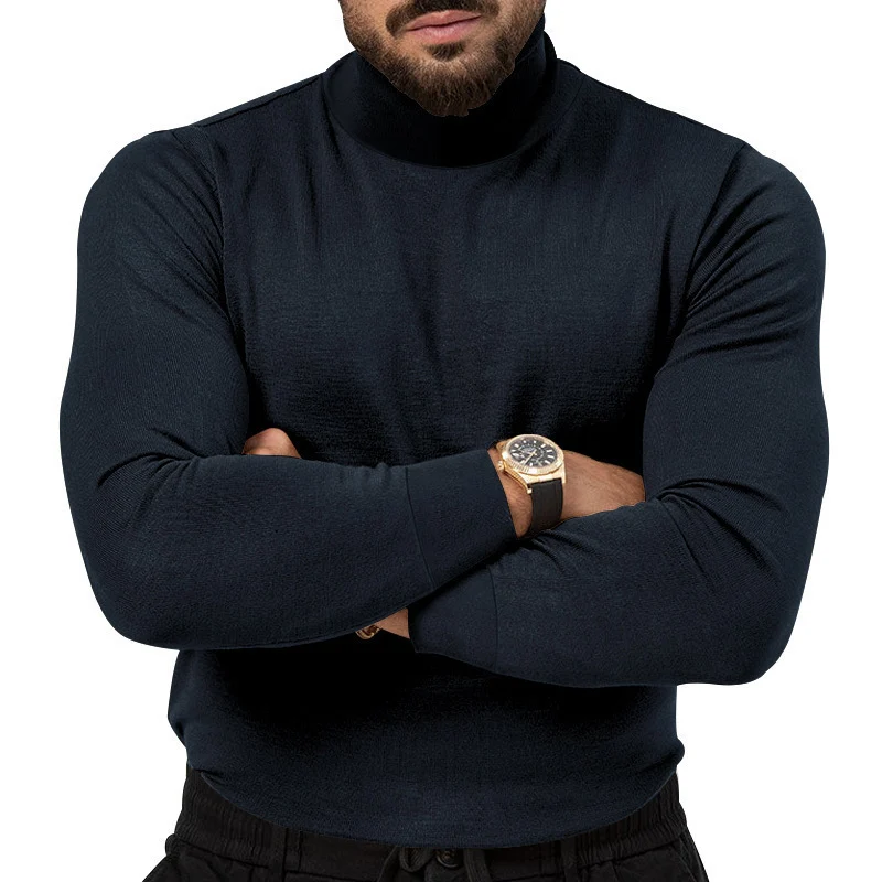 Herren Rollkragenpullover mit feiner Strickstruktur und lässigem Schnitt Drune