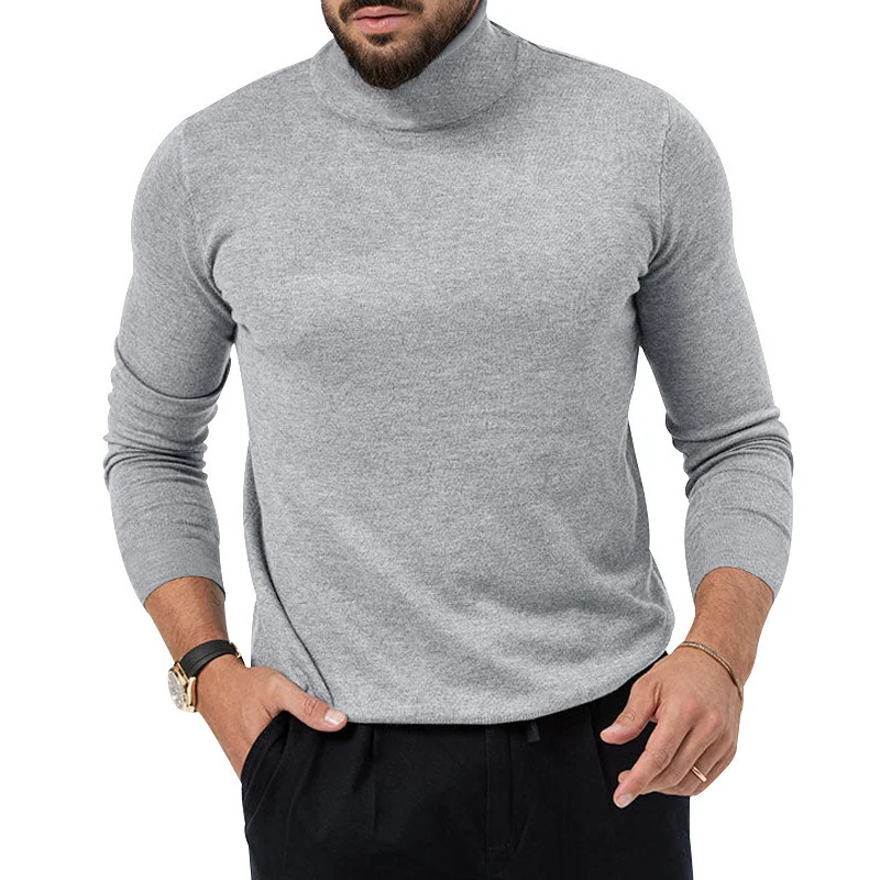 Herren Rollkragenpullover mit feiner Strickstruktur und lässigem Schnitt Drune