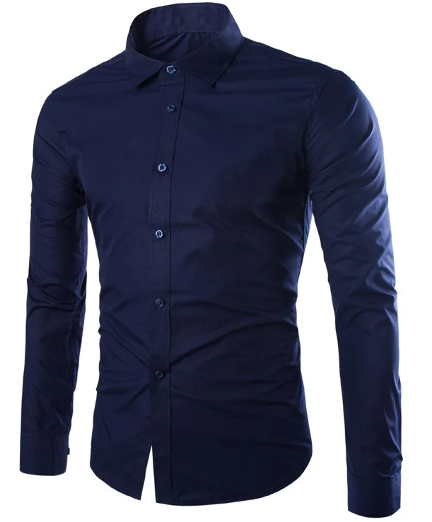 Herren nan tailliertes Business-Hemd mit Kentkragen, leichtem Stretch und schmaler Silhouette Drune