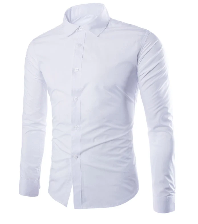 Herren nan tailliertes Business-Hemd mit Kentkragen, leichtem Stretch und schmaler Silhouette Drune