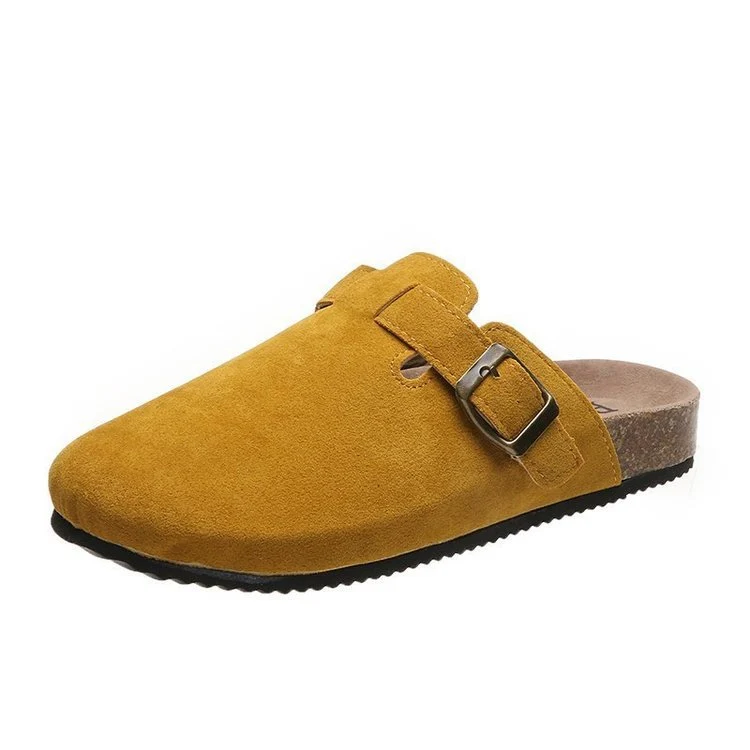 Herren Wildleder Clog mit ergonomischem Kork-Fußbett und verstellbarer Metallschnalle Drune
