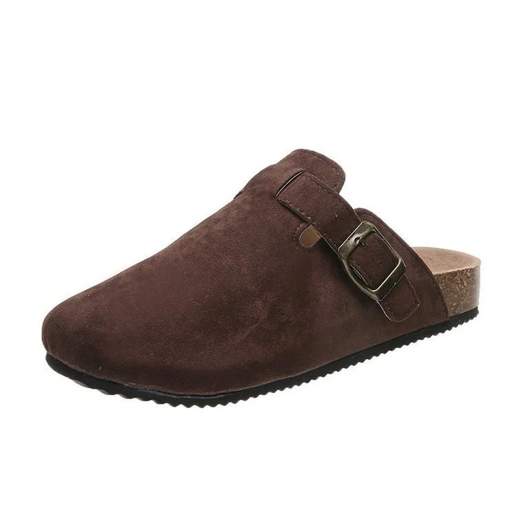 Herren Wildleder Clog mit ergonomischem Kork-Fußbett und verstellbarer Metallschnalle Drune