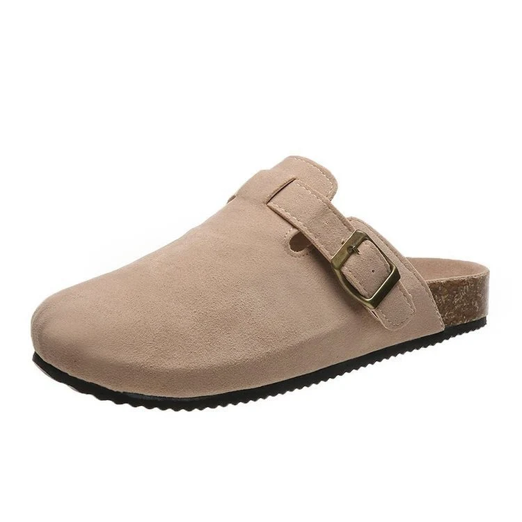 Herren Wildleder Clog mit ergonomischem Kork-Fußbett und verstellbarer Metallschnalle Drune