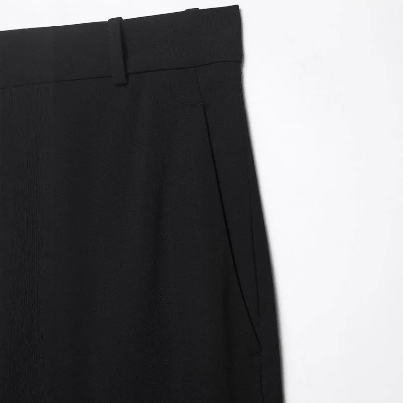 Damen Elegante weite Bundfaltenhose mit hoher Taille und weitem Bein Drune