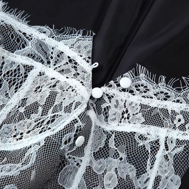 Damen Elegante Bluse mit Spitzen‑Corset‑Applikation und V‑Ausschnitt Drune