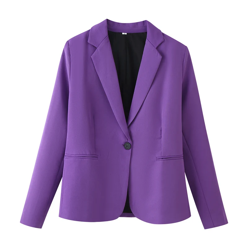 Damen Ein-Knopf Blazer mit Reverskragen und schlanker Silhouette Drune