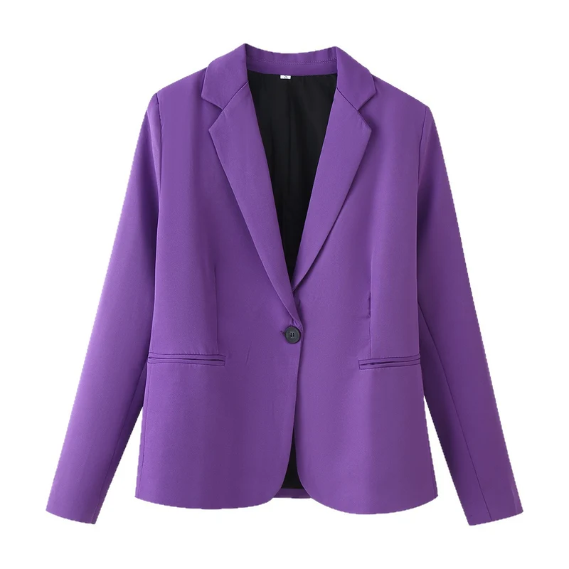 Damen Ein-Knopf Blazer mit Reverskragen und schlanker Silhouette Drune