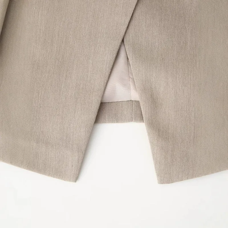 Damen Doppelreihiger Oversize-Blazer aus feinem Twill mit fallendem Revers Drune