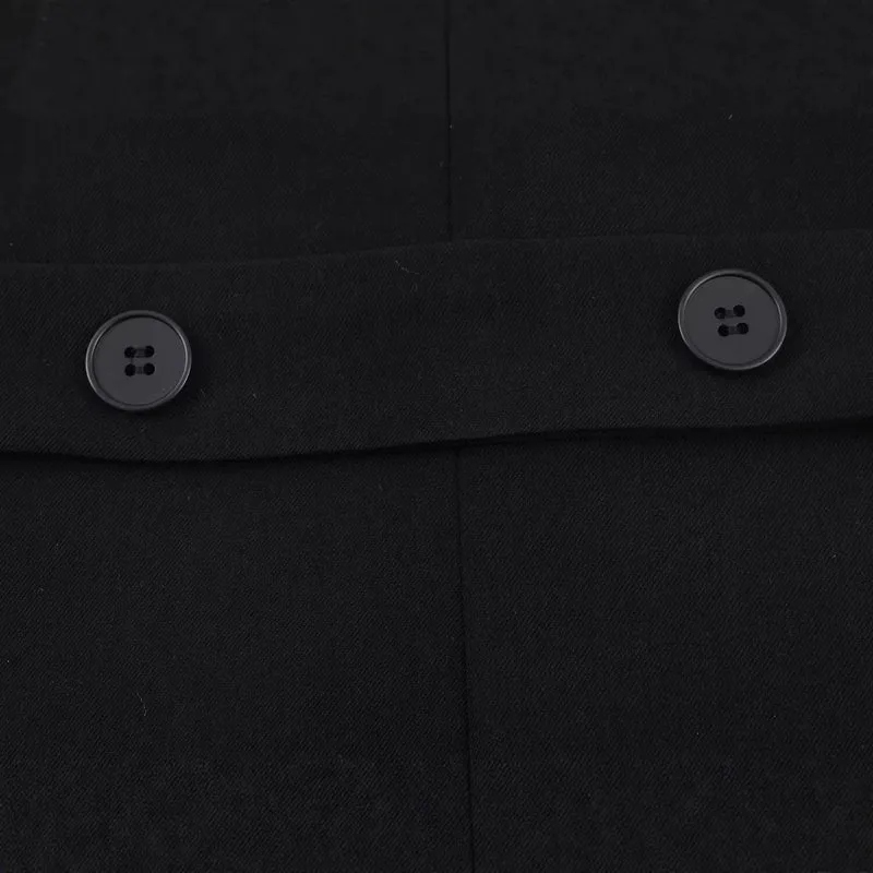 Damen Doppelreihiger Longblazer mit verlängertem Saum und Rückenschlitz Drune