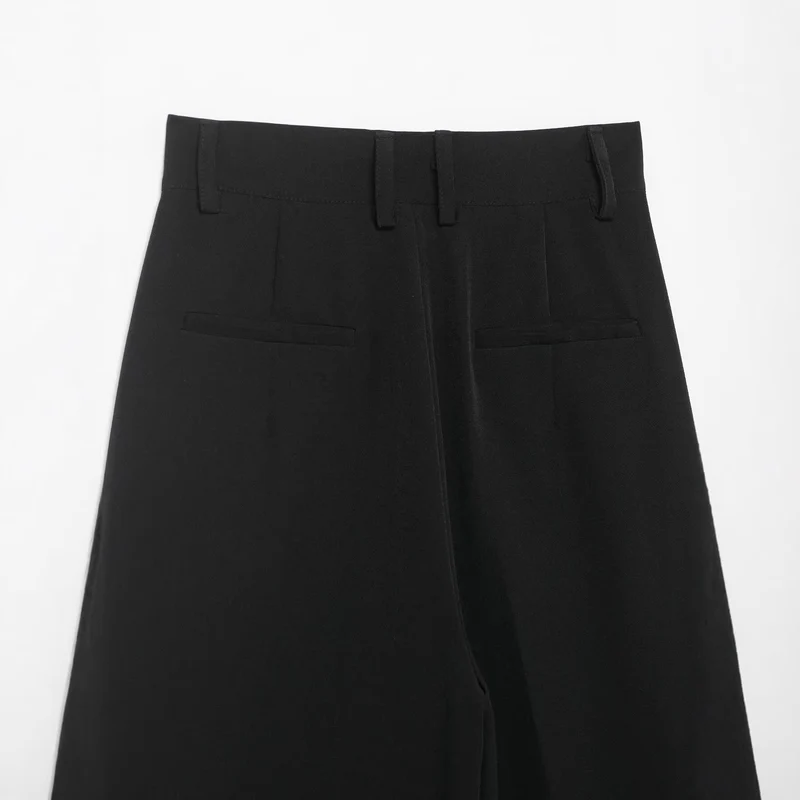 Damen Culotte‑Hose mit Wickel‑Front und weitem Bein Drune