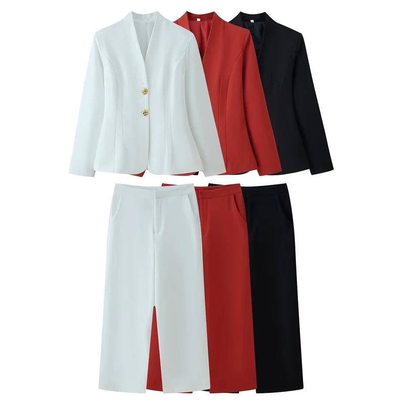 Damen Culotte‑Hose mit hoher Taille, weitem Bein und mittigem Vordernahtschlitz Drune