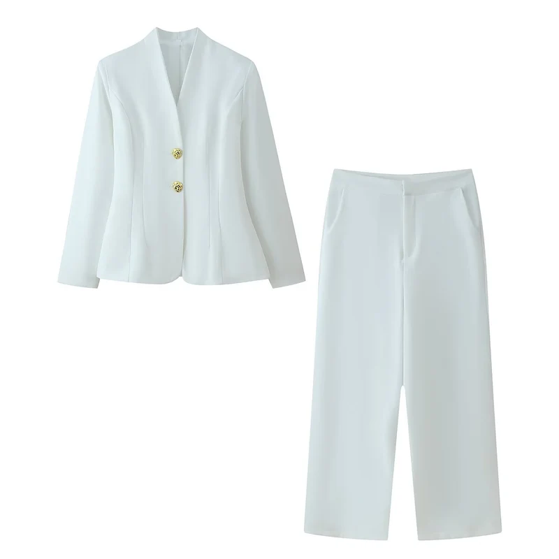 Damen Culotte‑Hose mit hoher Taille, weitem Bein und mittigem Vordernahtschlitz Drune