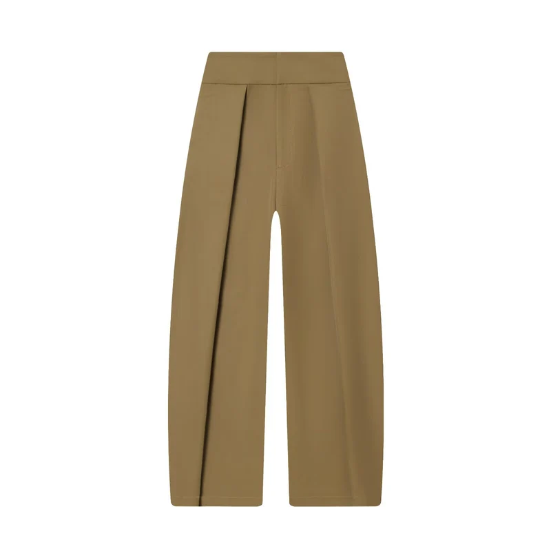 Damen Culotte‑Hose mit hoher Taille und markanter Frontfalte Drune