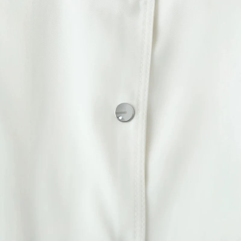 Damen Cropped Windbreaker‑Jacke mit hohem Funnelkragen, Druckknopffront und abnehmbaren Schulterklappen Drune