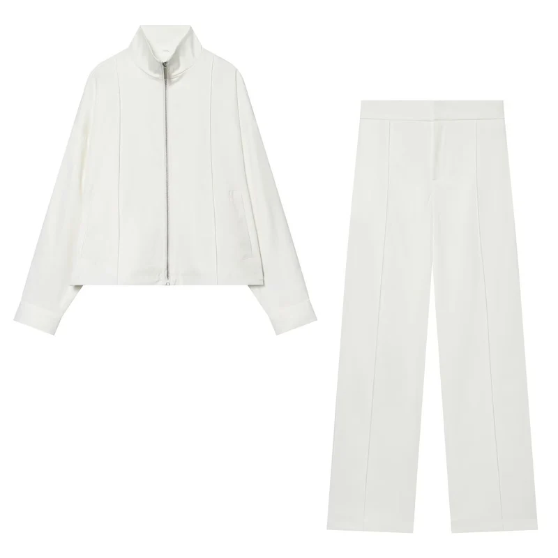 Damen Cropped‑Kastige Übergangsjacke mit Funnelkragen und durchgehendem Reißverschluss Drune