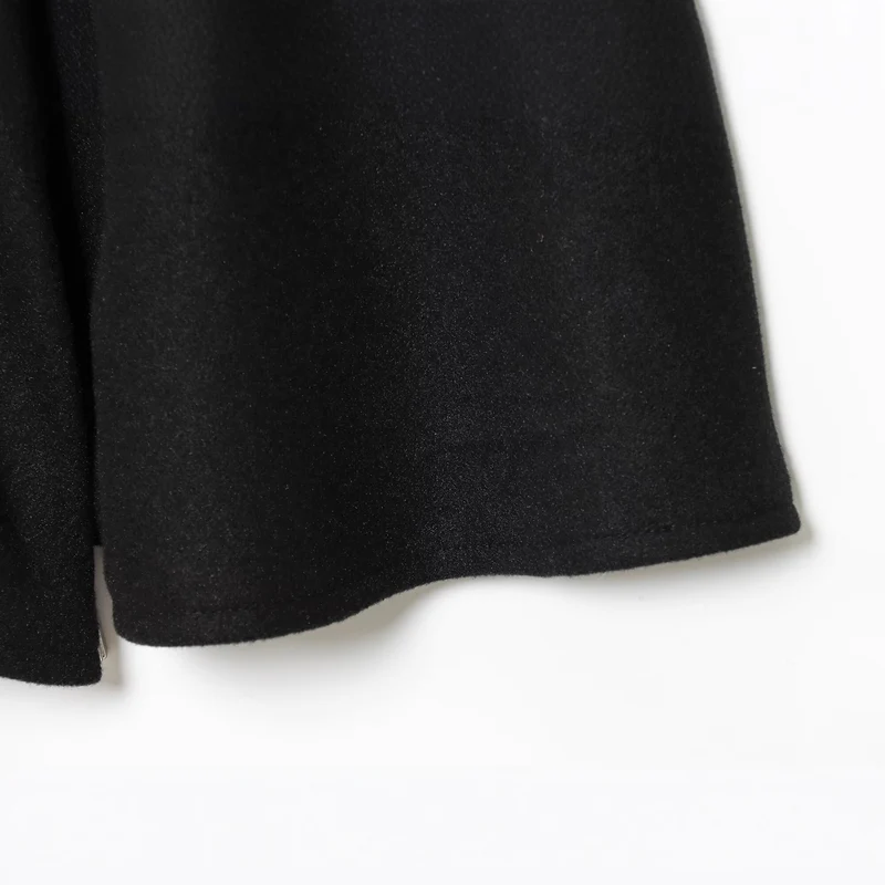 Damen Kurzes Wollcape mit Stehkragen, Bindegürtel und A‑Linien‑Silhouette Drune