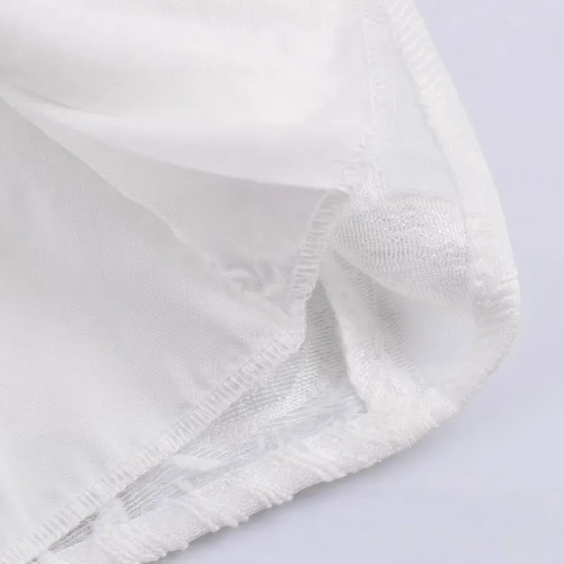 Damen Kurzes A-Linien-Kleid mit Rosen-Jacquard, Volantärmeln und Ziergürtel Drune