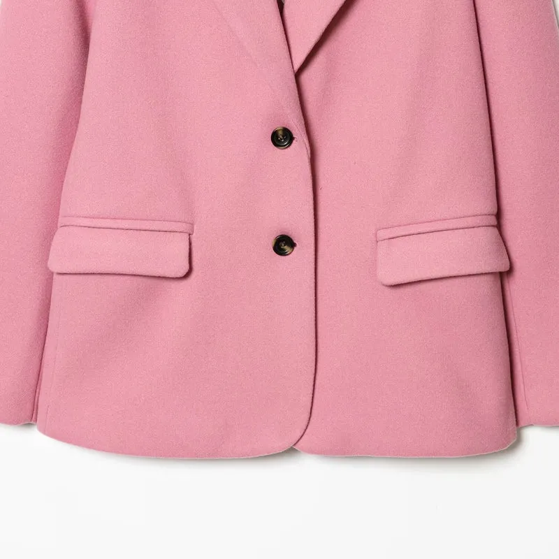 Damen Kurzer Oversize-Mantel mit üppigem Kunstfellkragen Drune