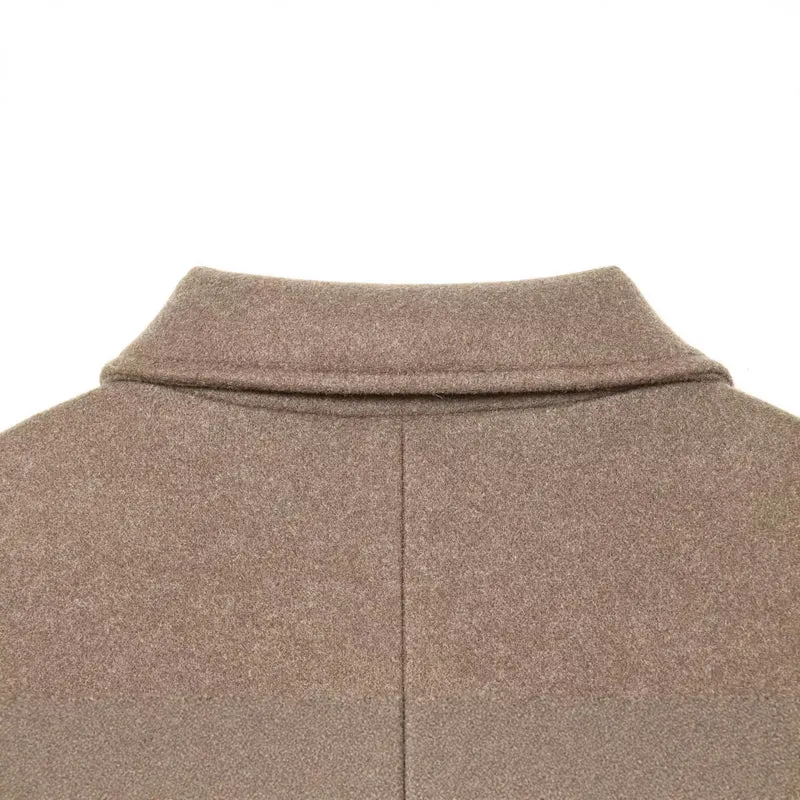 Damen Kurzer Oversize-Mantel mit üppigem Kunstfellkragen Drune