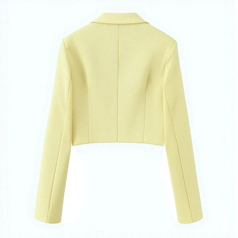 Damen Kurzer Bouclé‑Tweed‑Blazer mit Reverskragen und Zweiknopfverschluss Drune