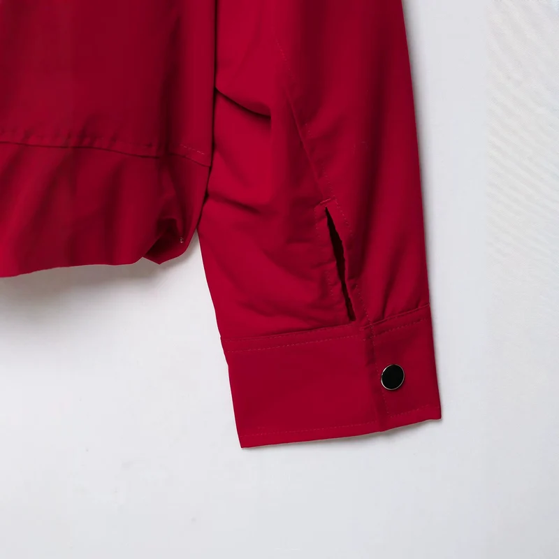 Damen Kurzer Blouson mit hohem Stehkragen, Kordelzug und elastischem Saum Drune