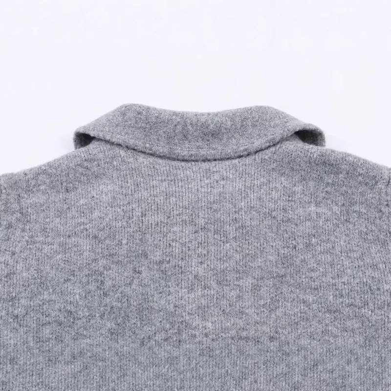 Damen Kurze Wollmix-Jacke mit Schalkragen und Schmucksteinbesatz Drune